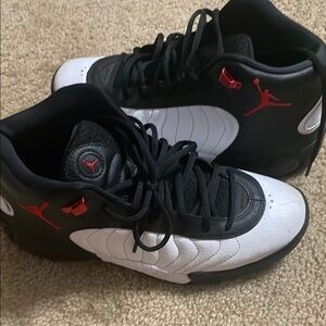 Jordan Black and White High-Top Sneakers